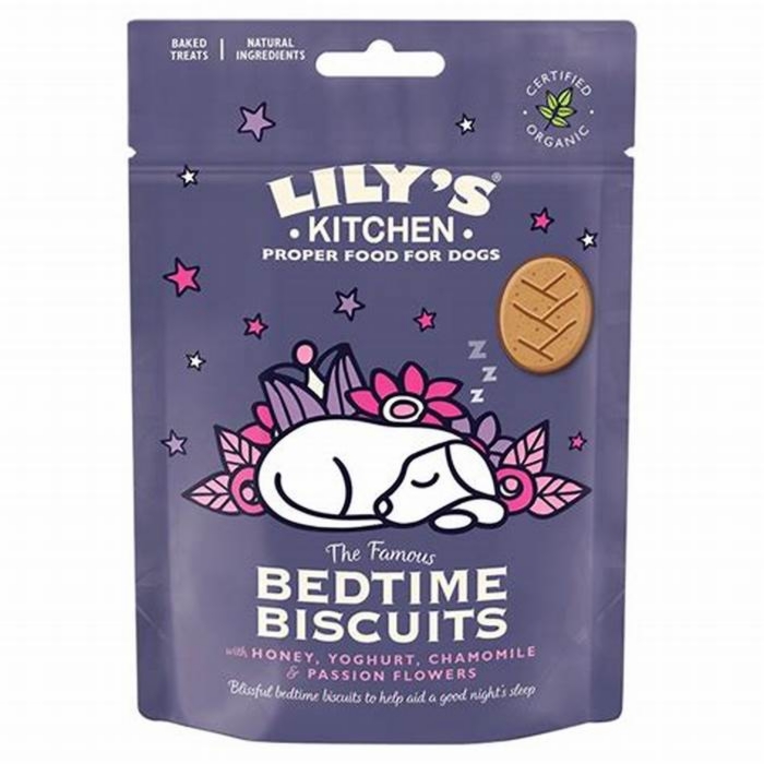 lily's kitchen bedtime biscuits, dog treats, 80g x 8 packs